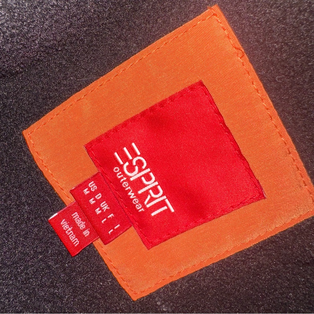 Esprit Terracotta Orange Y2K Outerwear Lined Trench Coat Jacket Retro Sz Medium - Picture 10 of 13